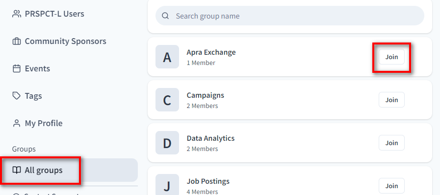 PRSPCT-L Subscribe Envelope