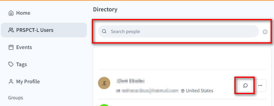 Search and Message Users